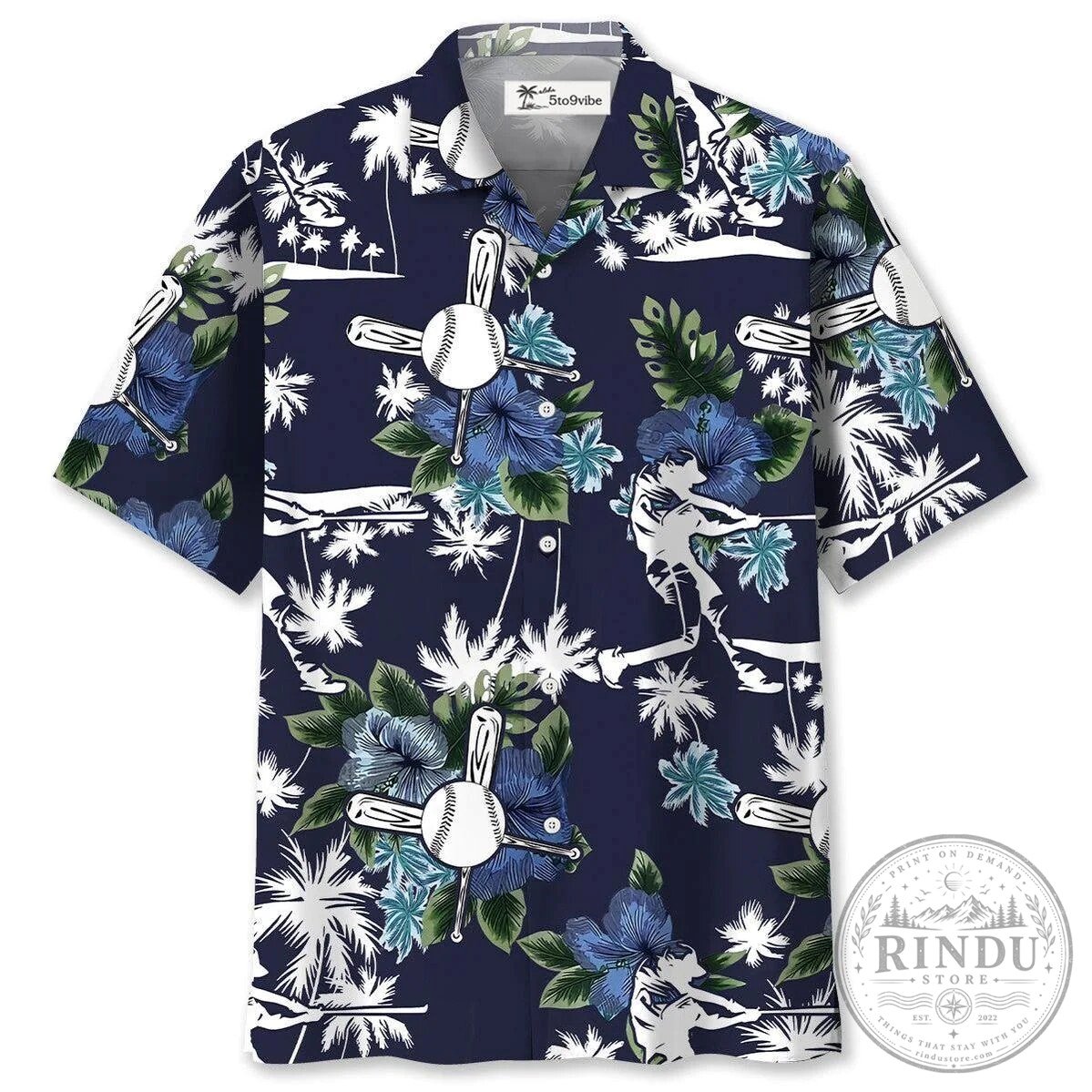 Baseball Blue Nature Unisex Hawaiian Shirt For Men and Women