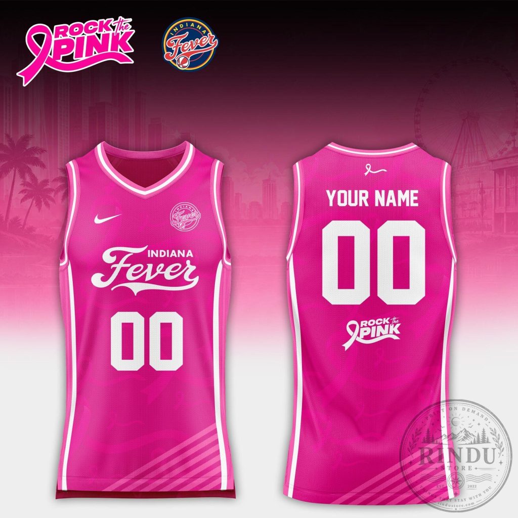 Indiana Fever Women's Basketball Pink Rock the Pink Night Jersey Indiana Fever Women's Basketball Pink Rock the Pink Night Jersey