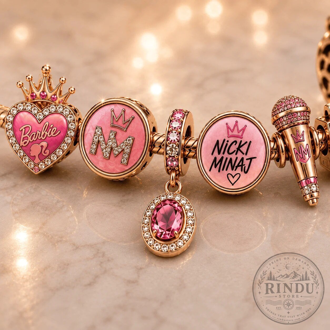 Nicki Minaj Pink Friday World Tour Barbie Pandora Charm Bracelet 9 Nicki Minaj Pink Friday World Tour Barbie Pandora Charm Bracelet