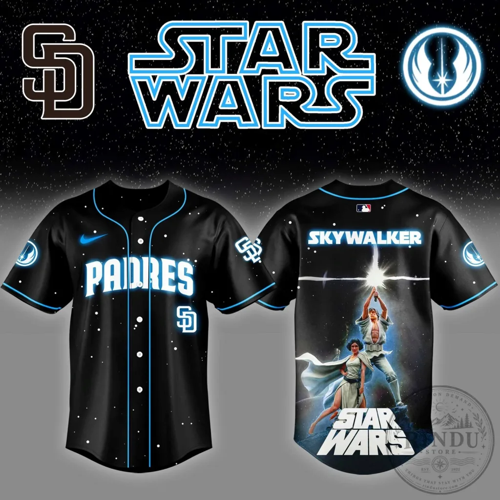 Luke Skywalker Star Wars San Diego Padres Baseball Jersey Luke Skywalker Star Wars San Diego Padres Baseball Jersey