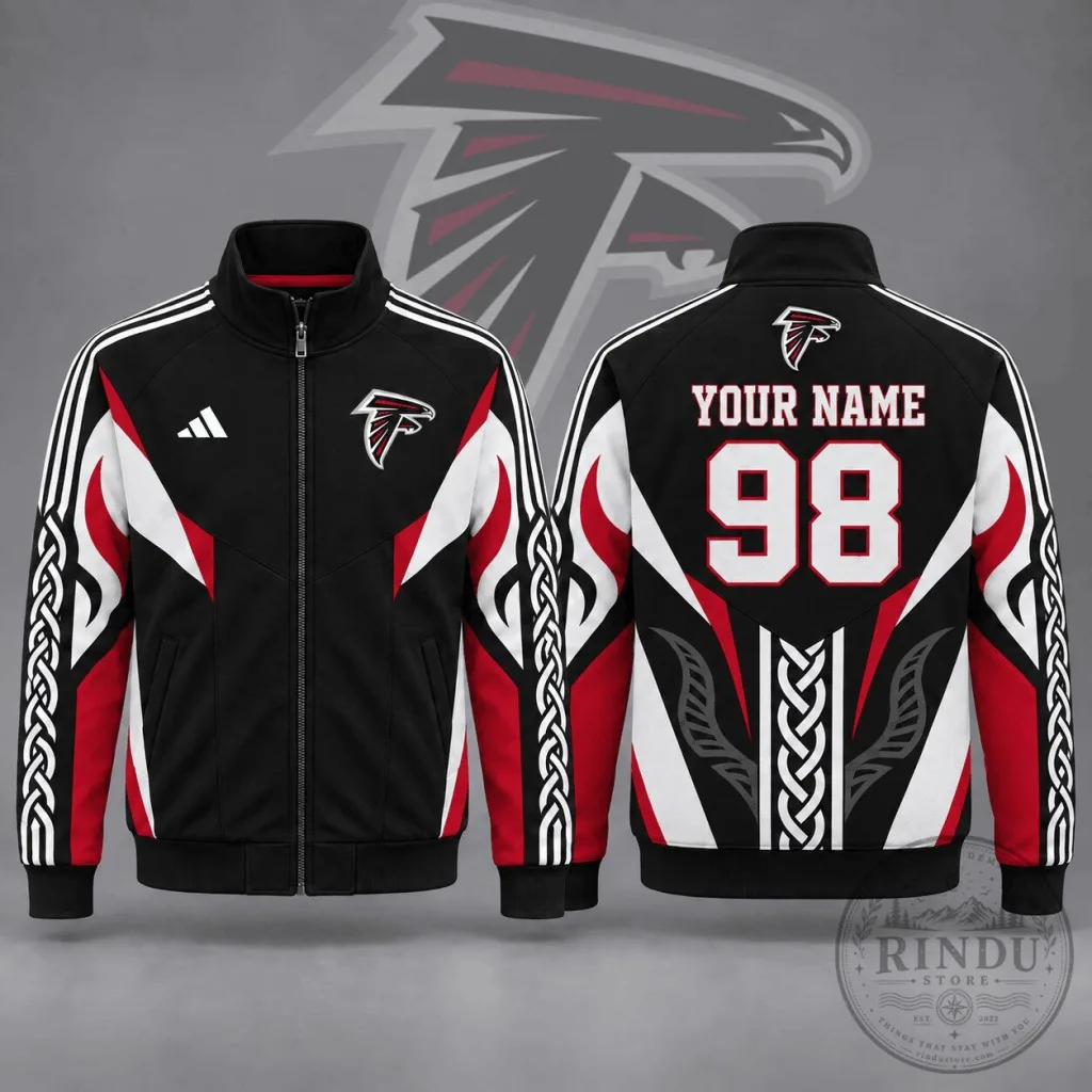 Atlanta Falcons National Football League Personalized Tribal Zip Up Jacket Atlanta Falcons National Football League Personalized Tribal Zip Up Jacket
