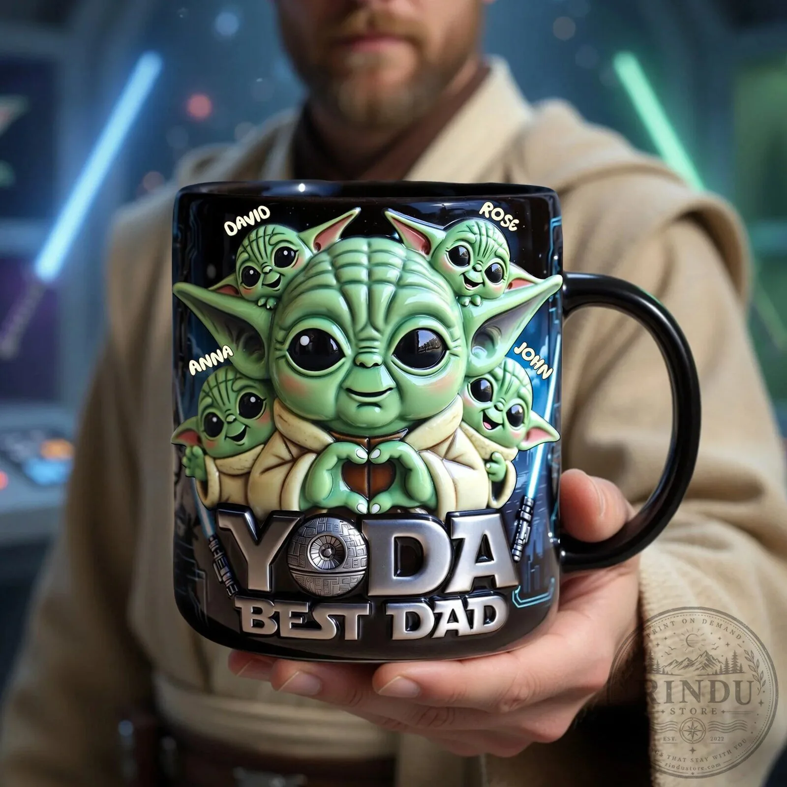 Star Wars Grogu Best Dad Personalized Coffee Mug 8 Star Wars Grogu Best Dad Personalized Coffee Mug