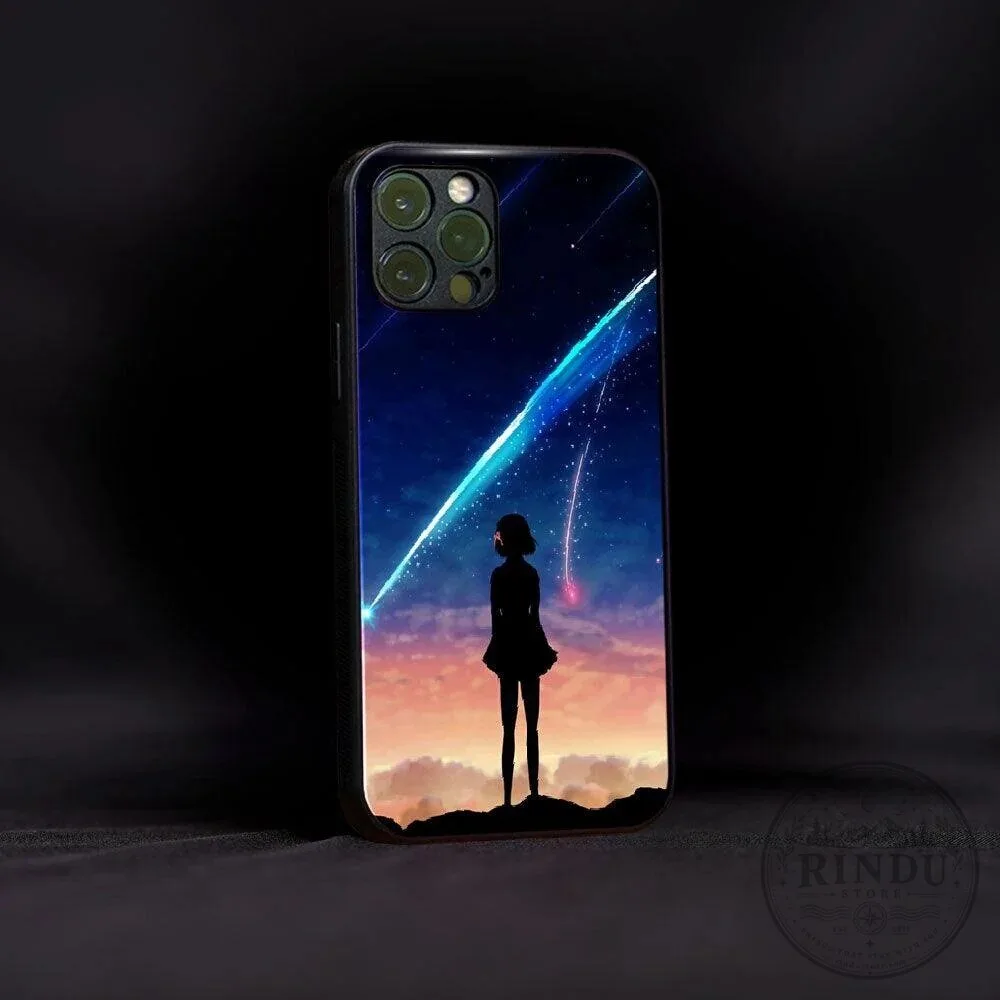 Your Name Anime Movie Comet Sky Silhouette Phone Case