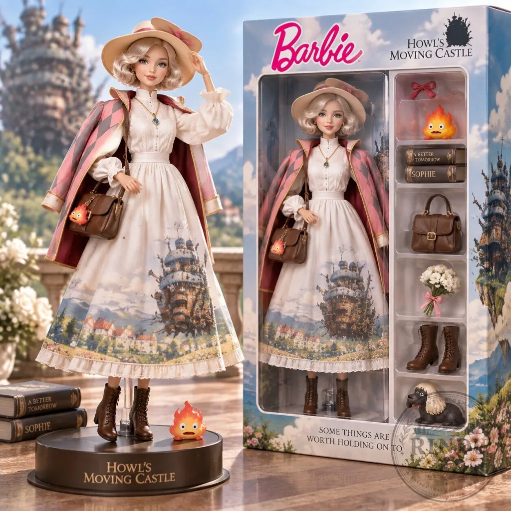Barbie Howl's Moving Castle Sophie Hatter Collectible Doll Figure Barbie Howl's Moving Castle Sophie Hatter Collectible Doll Figure