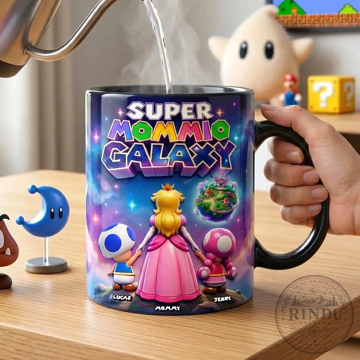 Super Mario Galaxy Princess Peach and Toad Family Coffee Mug 10 Super Mario Galaxy Princess Peach and Toad Family Coffee Mug