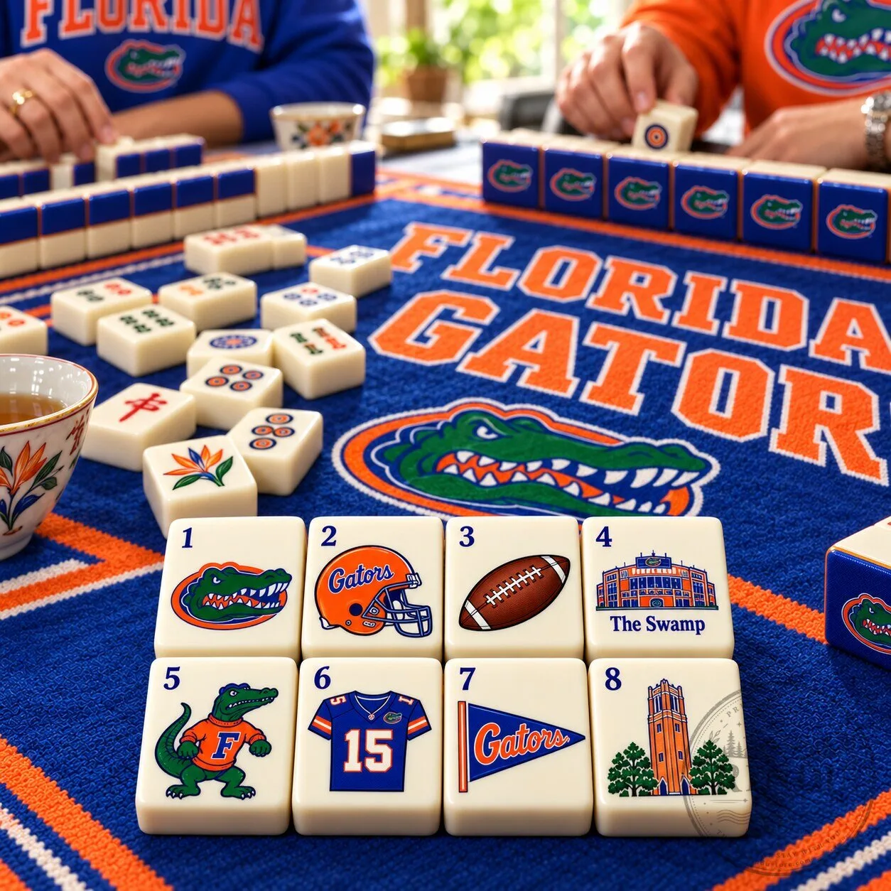 Florida Gators Mahjong Game Set with University of Florida Logos 1 Florida Gators Mahjong Game Set with University of Florida Logos