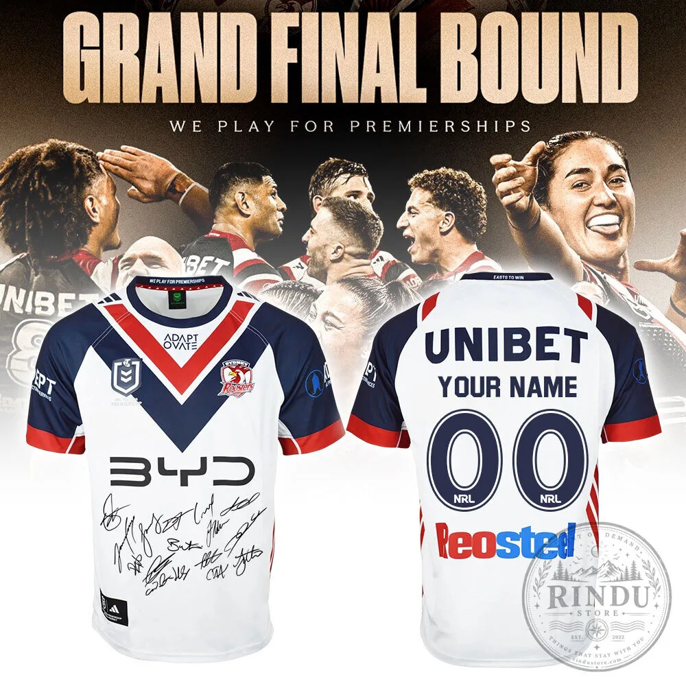 Sydney Roosters National Rugby League Grand Final Squad Signed Custom Jersey