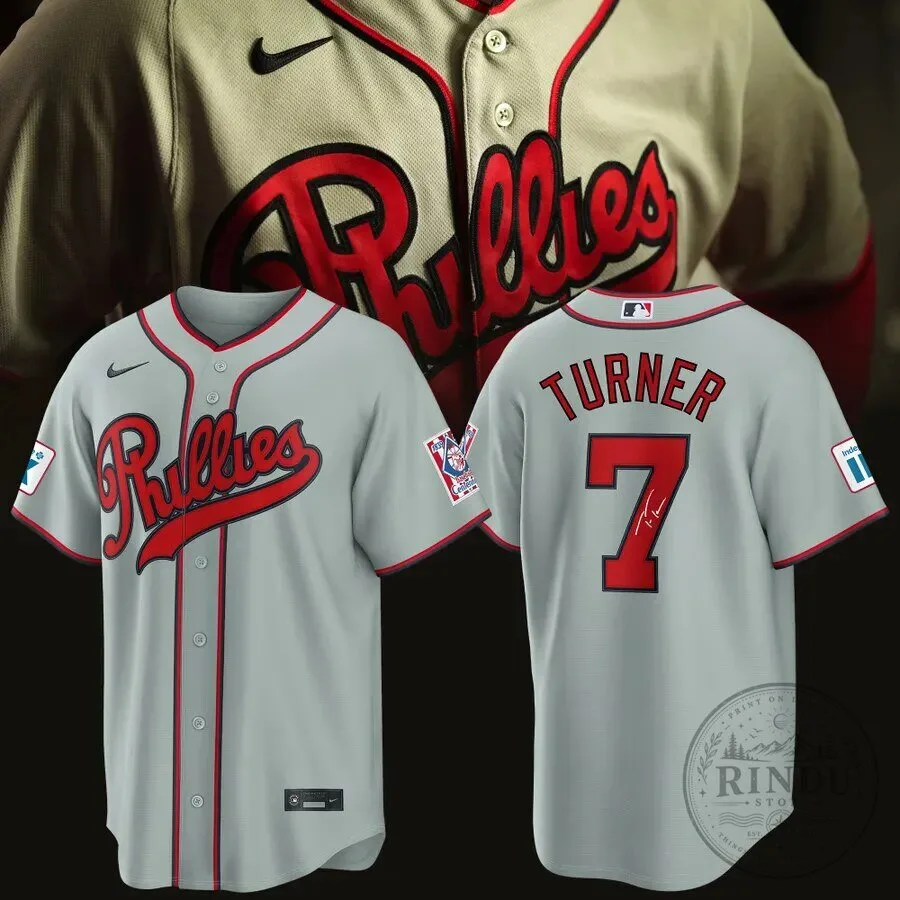 Limited Edition Trea Turner Phillies Nike 2026 Field of Dreams Stadium Baseball Jersey 4 Limited Edition Trea Turner Phillies Nike 2026 Field of Dreams Stadium Baseball Jersey
