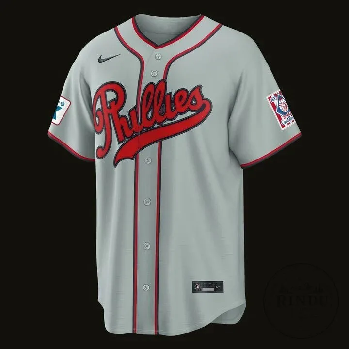 Trea Turner Philadelphia Phillies Gray Baseball Jersey 8 Trea Turner Philadelphia Phillies Gray Baseball Jersey