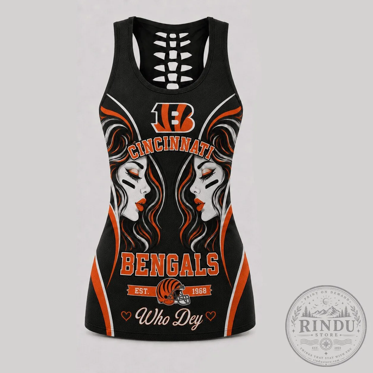 Cincinnati Bengals Football Team Who Dey Womens Racerback Tank Top 1 Cincinnati Bengals Football Team Who Dey Womens Racerback Tank Top