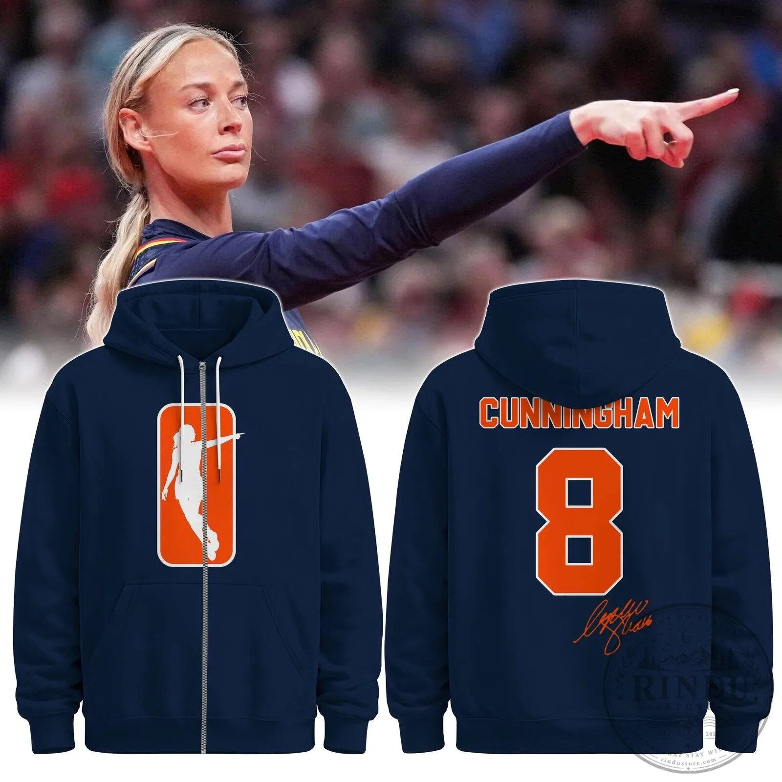 Sophie Cunningham The Point Is to Win Games Full Zip Hoodie 2 Sophie Cunningham The Point Is to Win Games Full Zip Hoodie