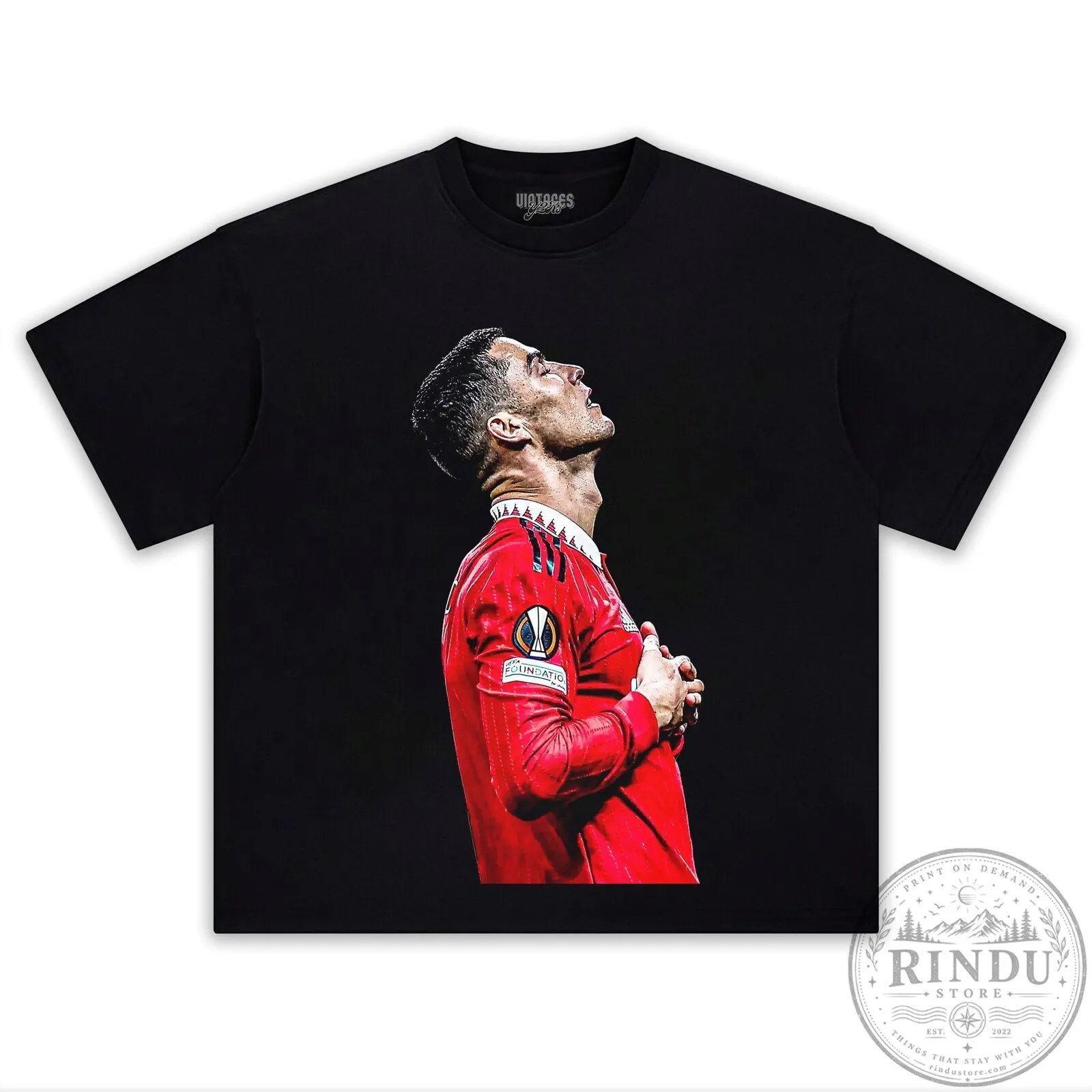 Cristiano Ronaldo Manchester United Football Club Red Jersey T-Shirt