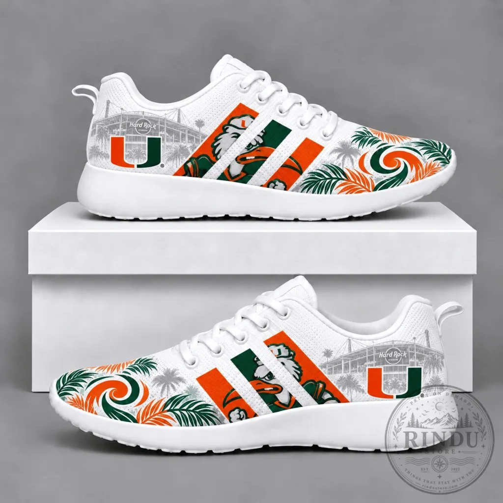 Miami Hurricanes Hard Rock Cafe Mascot Running Shoes Miami Hurricanes Hard Rock Cafe Mascot Running Shoes