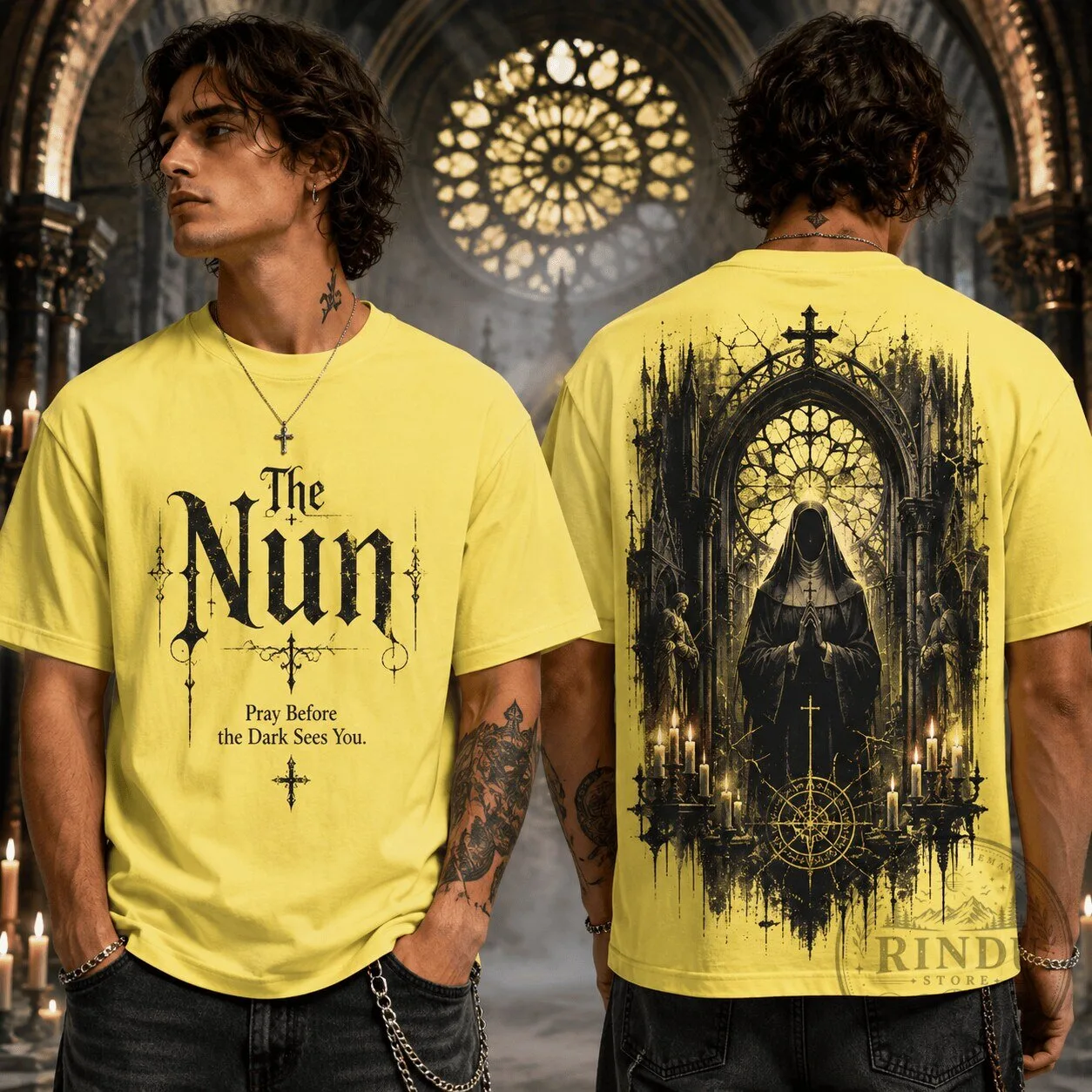 Happy Halloween The Nun Pray Before the Dark Sees You Horror Movie T-Shirt