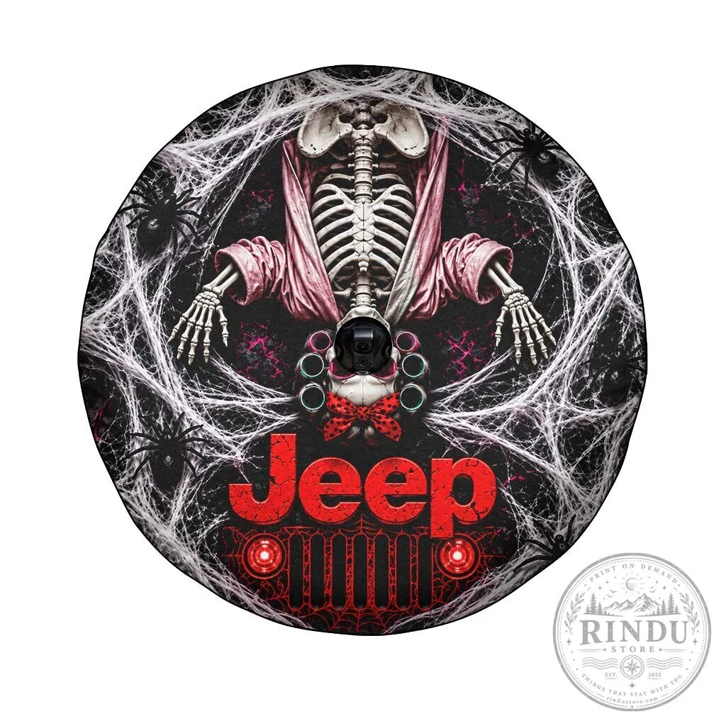 Halloween Jeep Skeleton With Hair Rollers Spare Tire Cover 25 Halloween Jeep Skeleton With Hair Rollers Spare Tire Cover