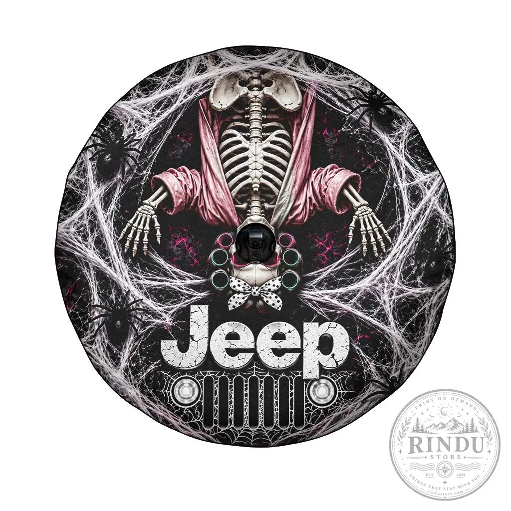 Halloween Jeep Skeleton With Hair Rollers Spare Tire Cover 29 Halloween Jeep Skeleton With Hair Rollers Spare Tire Cover