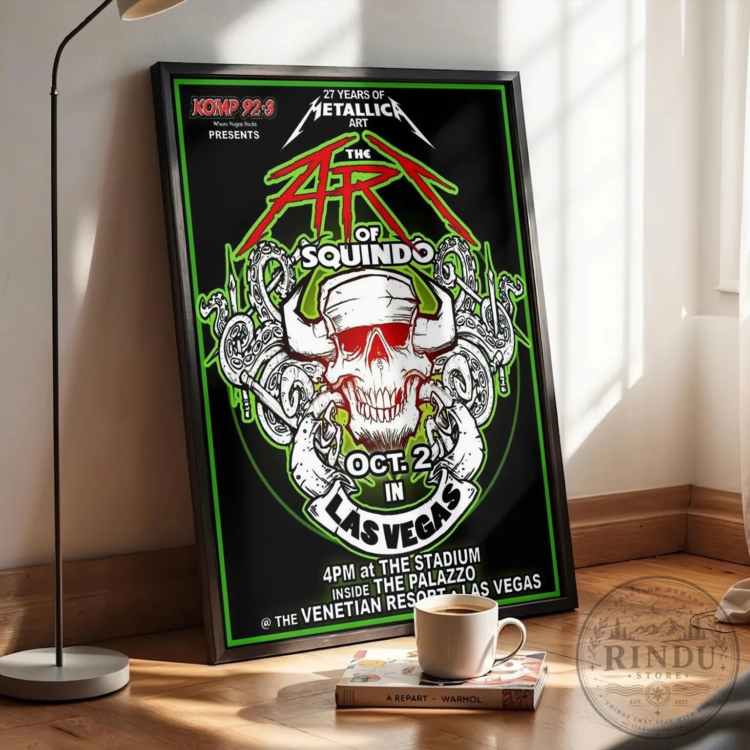 Metallica The Art of Squindo Las Vegas Concert 2026 Skull Octopus Poster 7 Metallica The Art of Squindo Las Vegas Concert 2026 Skull Octopus Poster