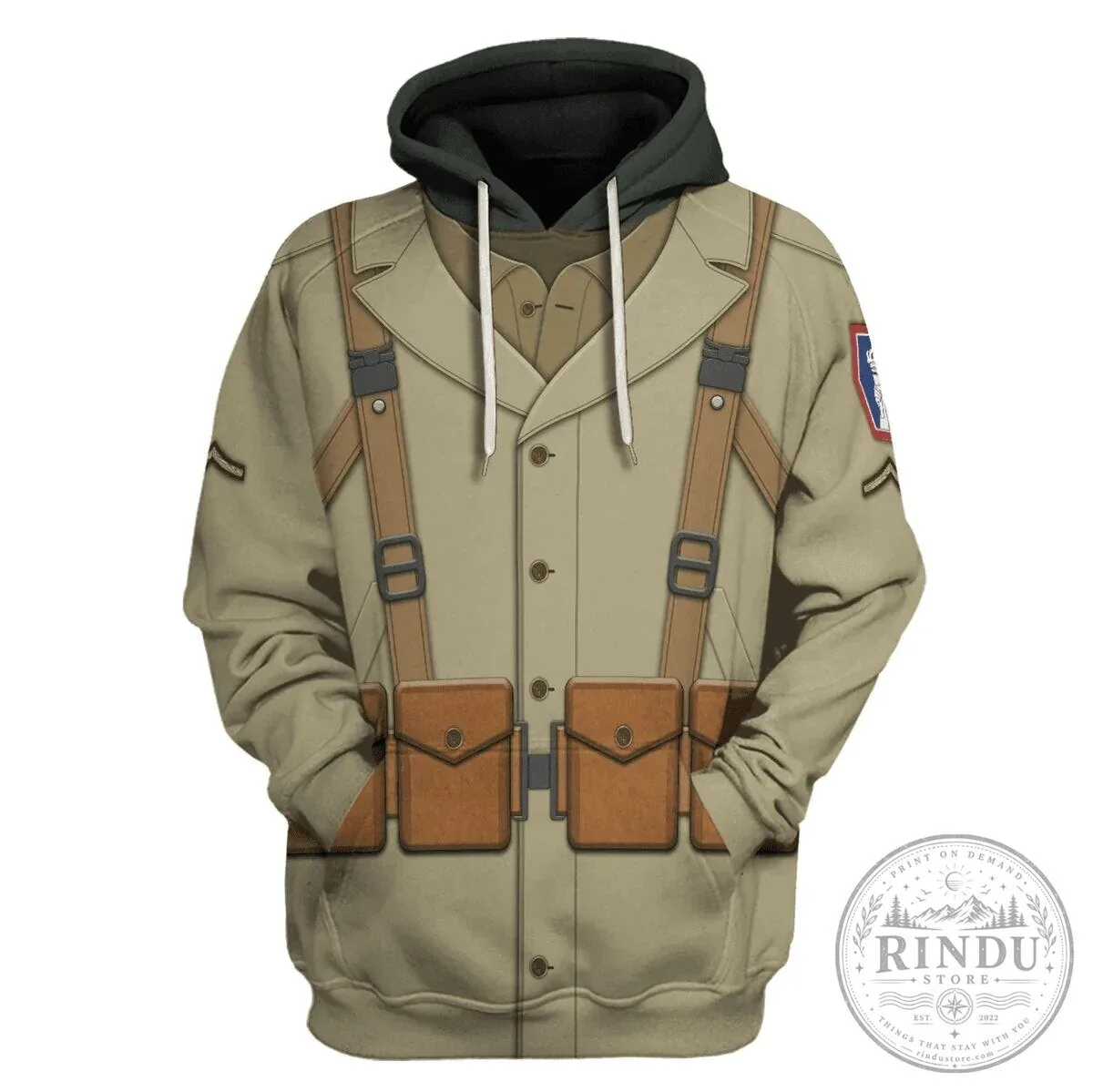 442nd Infantry Regiment Private Costume Hoodie 15 442nd Infantry Regiment Private Costume Hoodie