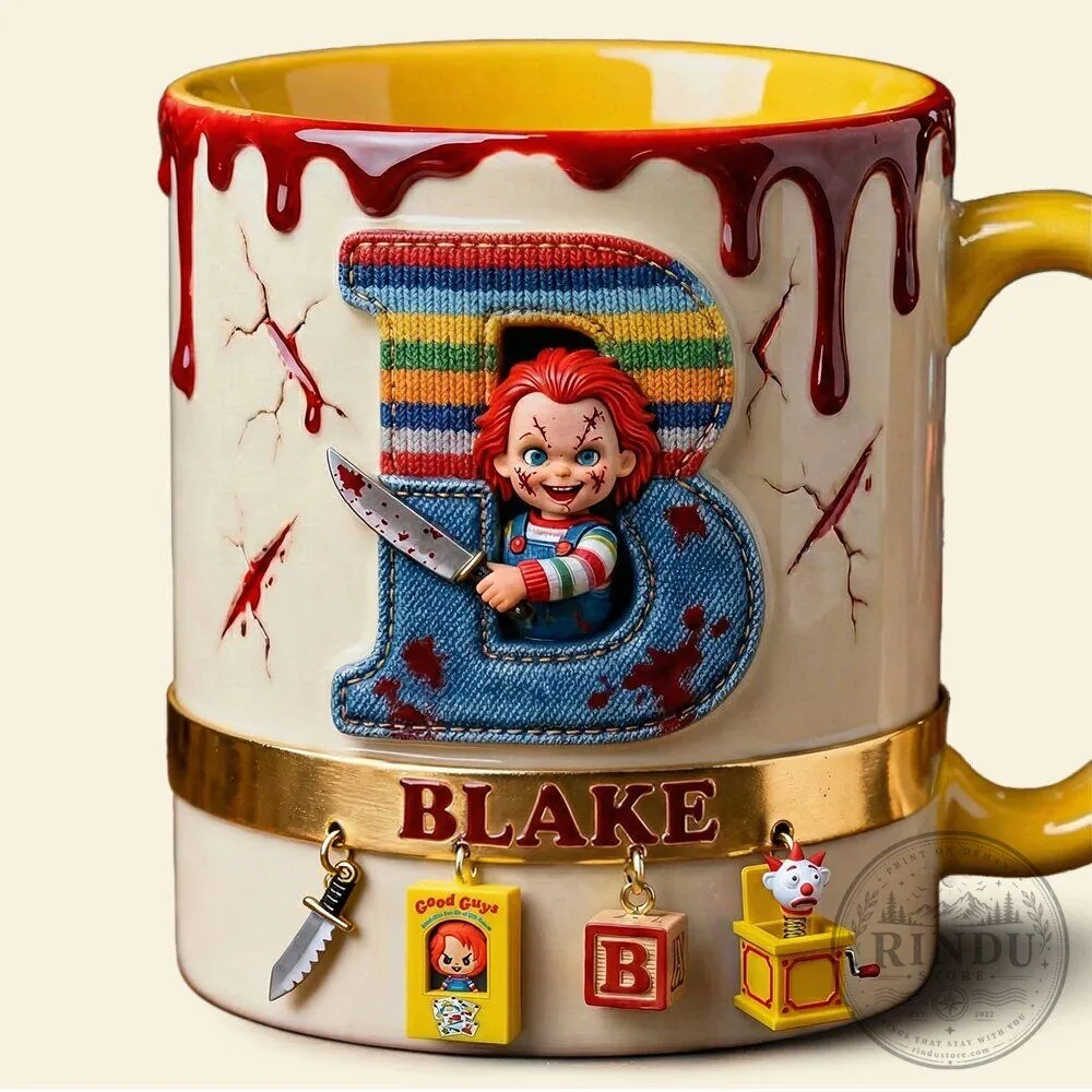 Chucky Horror Movie Alphabet Letter A Personalized Name Accent Mug 11 Chucky Horror Movie Alphabet Letter A Personalized Name Accent Mug