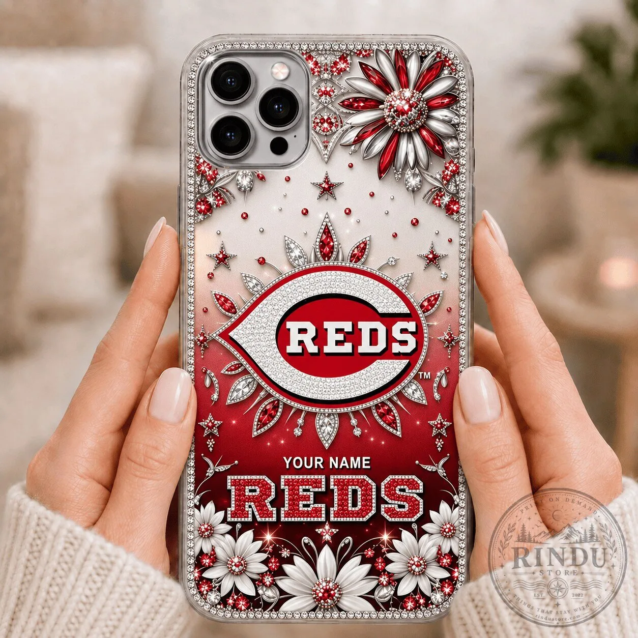 Cincinnati Reds Major League Baseball Personalized Phone Case For iPhone 15 Pro Max