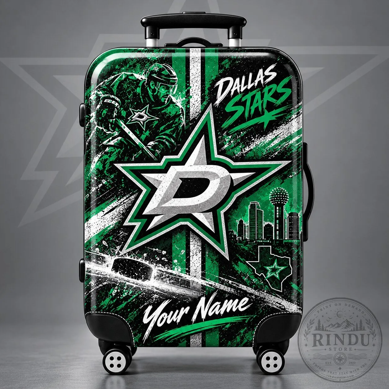 Dallas Stars National Hockey League Personalized Arena Pride Luggage Suitcase 5 Dallas Stars National Hockey League Personalized Arena Pride Luggage Suitcase
