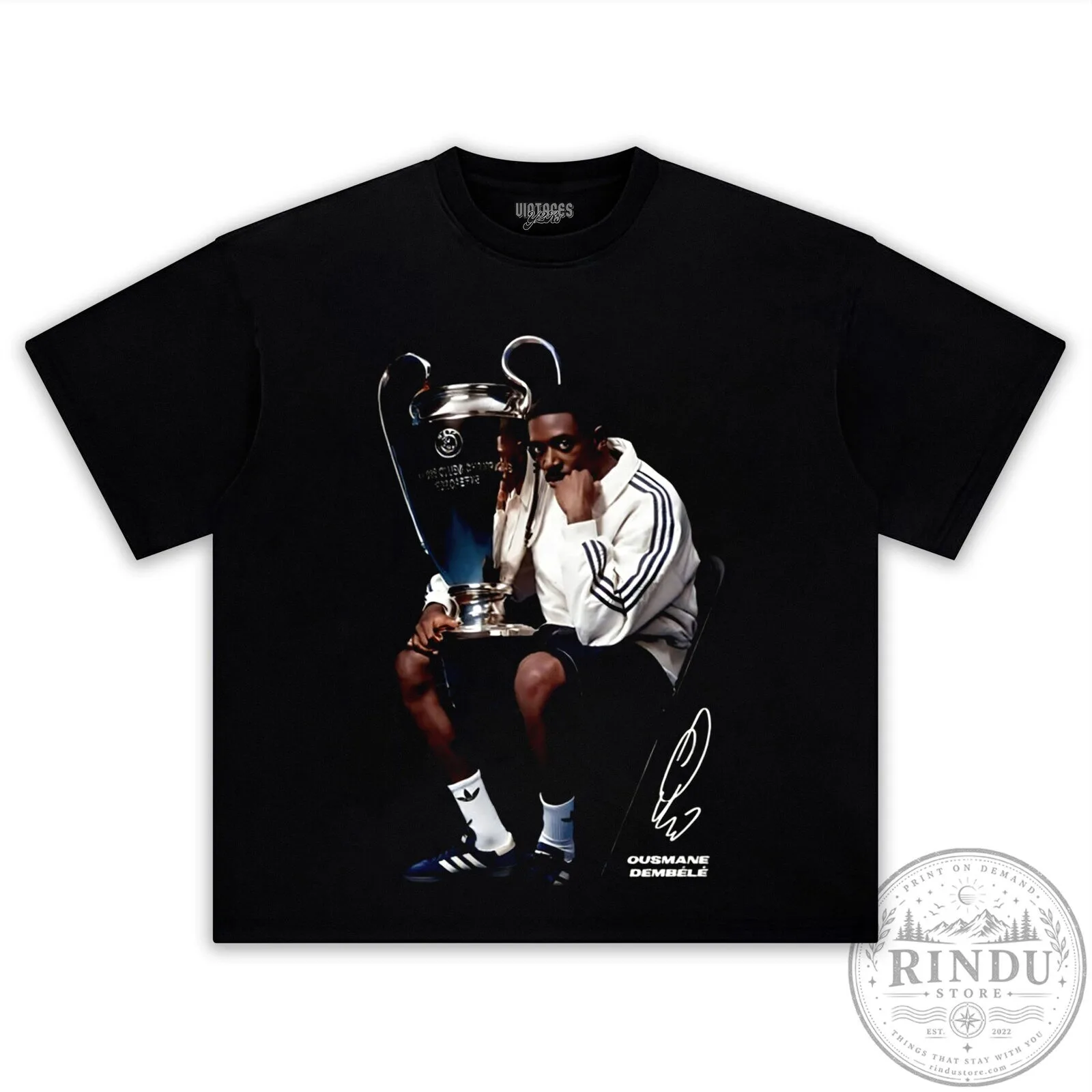 Ousmane Dembele Champions League Trophy Celebration T-Shirt 2 Ousmane Dembele Champions League Trophy Celebration T-Shirt