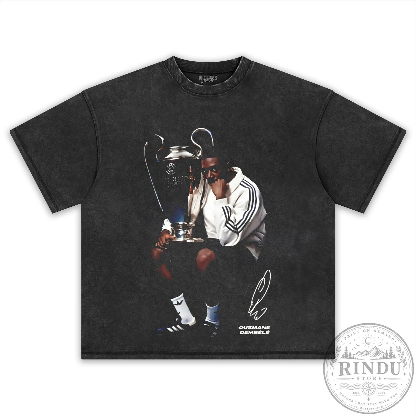Ousmane Dembele Champions League Trophy Celebration T-Shirt 10 Ousmane Dembele Champions League Trophy Celebration T-Shirt
