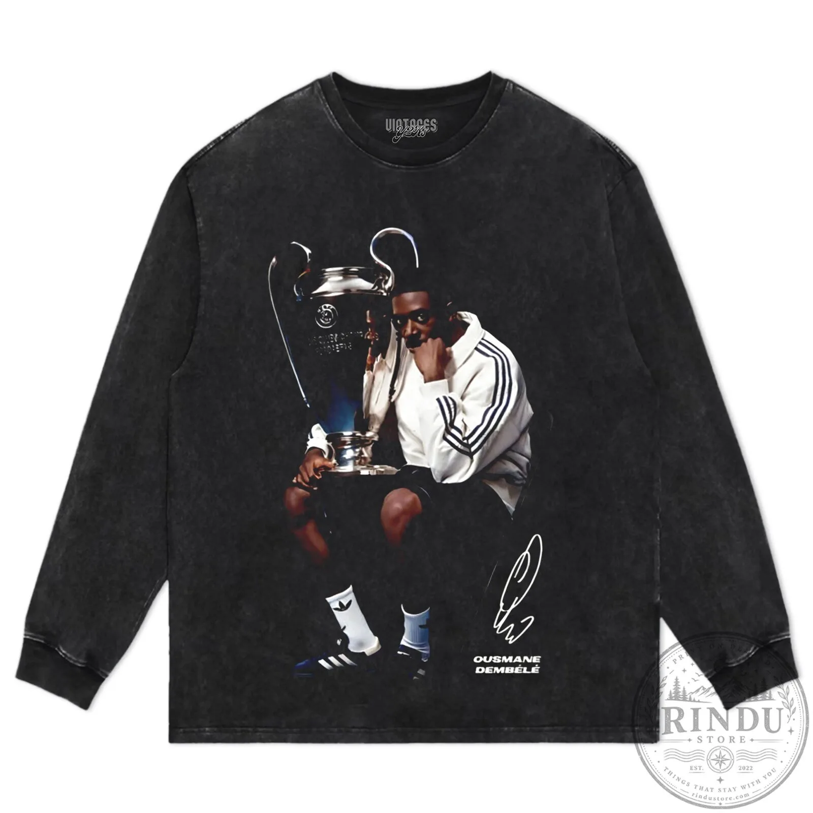 Ousmane Dembele Champions League Trophy Celebration T-Shirt 12 Ousmane Dembele Champions League Trophy Celebration T-Shirt