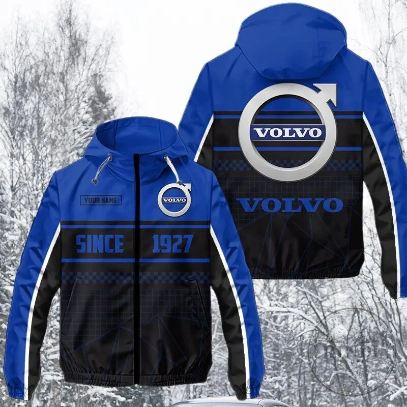 Volvo Since 1927 Custom Name Blue Black Waterproof Jacket 2 Volvo Since 1927 Custom Name Blue Black Waterproof Jacket