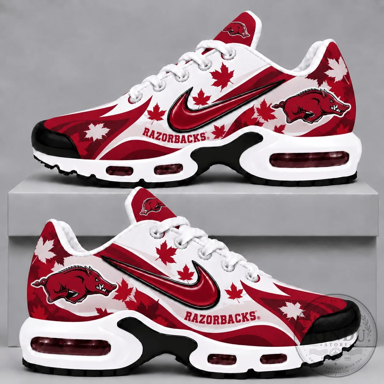 Arkansas Razorbacks Fall Season Maple Leaf Air Max Running Shoes
