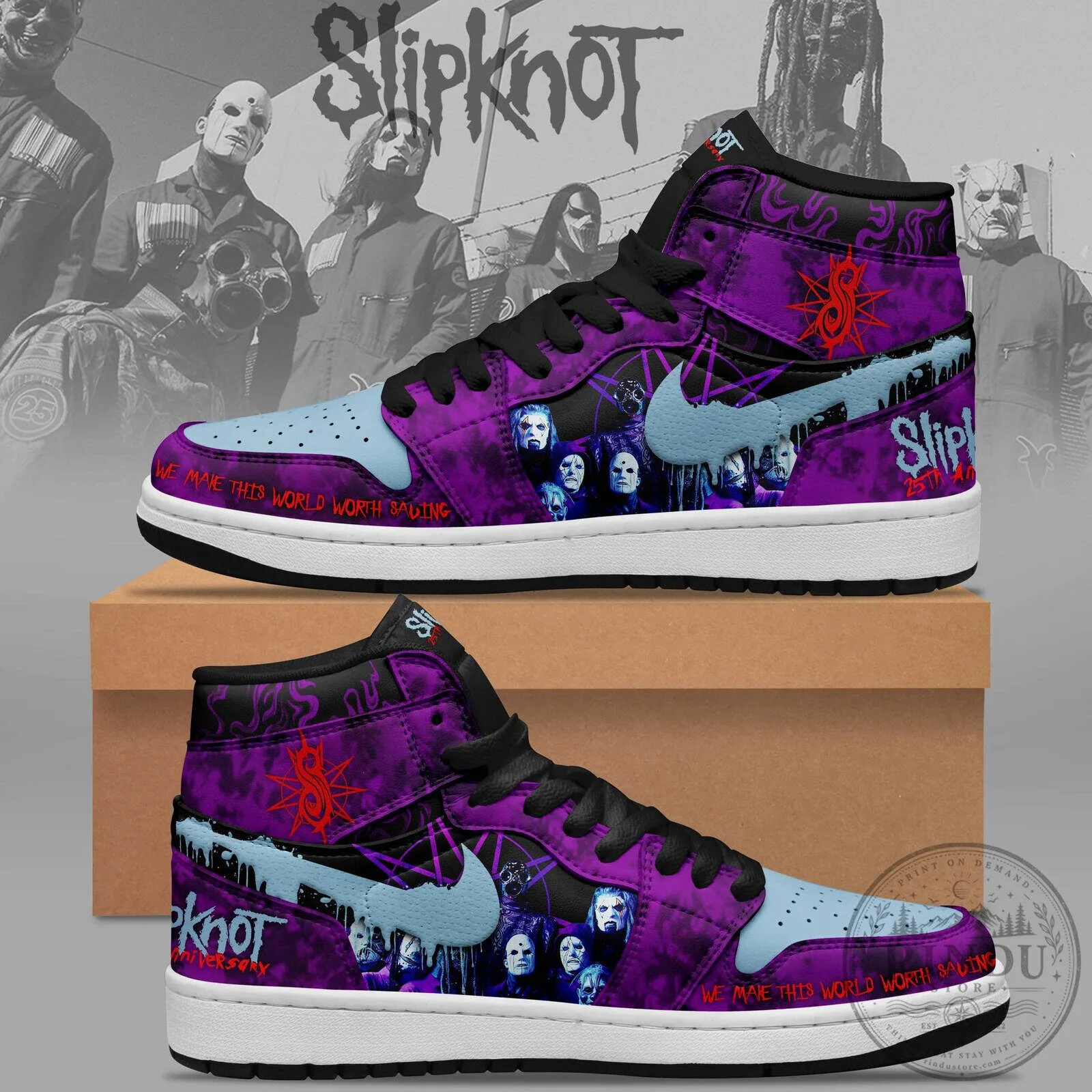 Slipknot 25th Anniversary Band Members High Top Sneakers