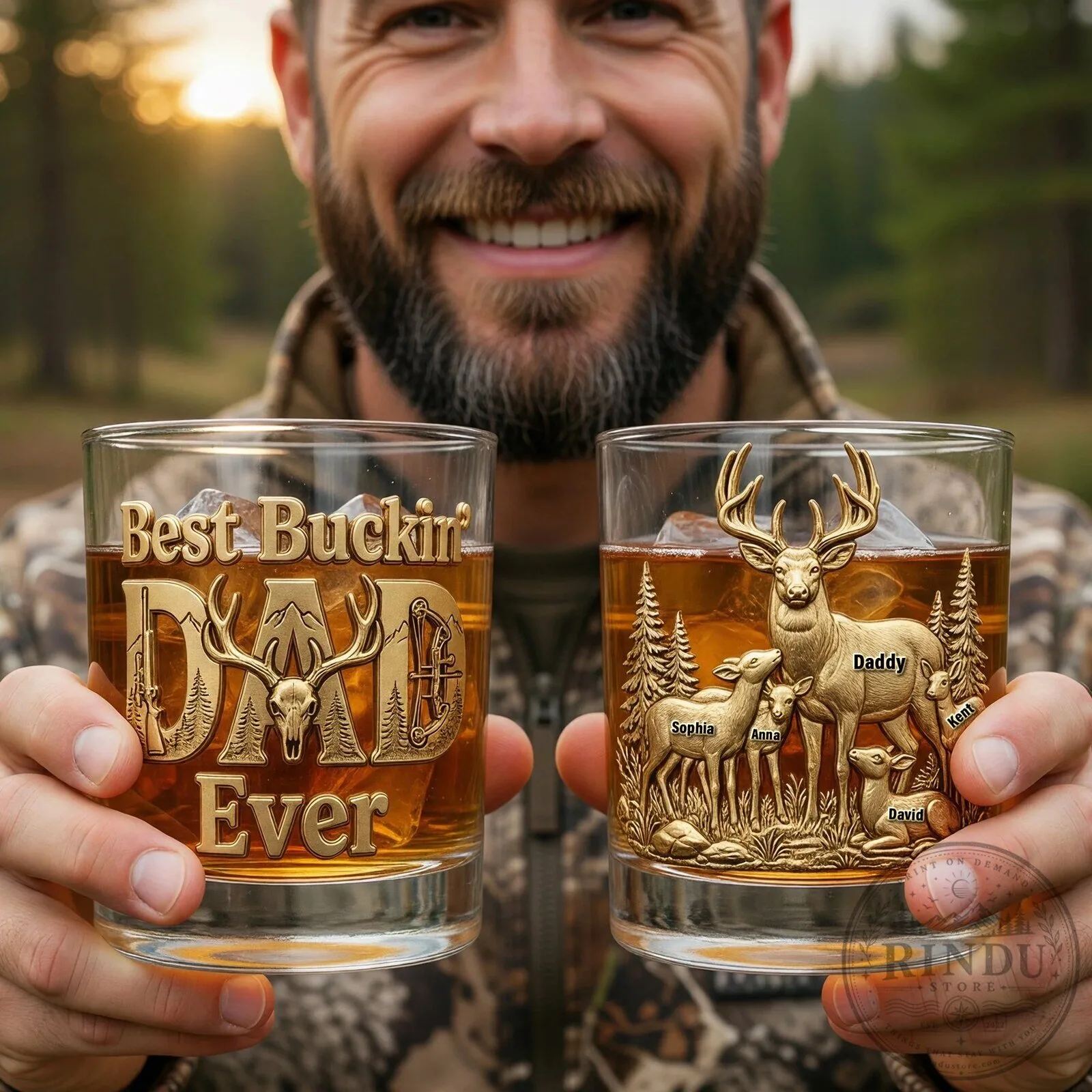 Best Buckin Papa Ever Deer Hunting Whiskey Glass 10 Best Buckin Papa Ever Deer Hunting Whiskey Glass