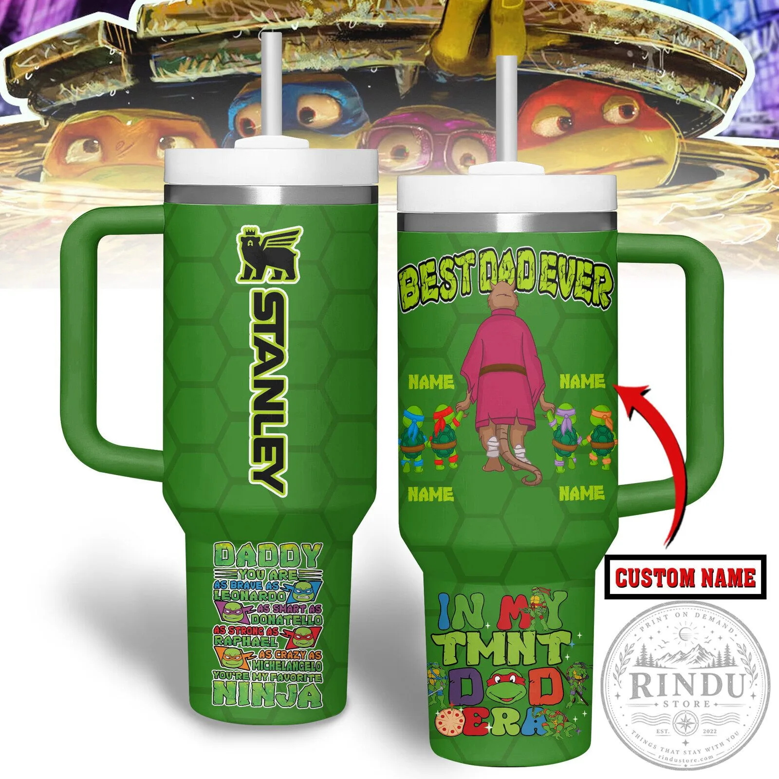 Teenage Mutant Ninja Turtles Best Dad Ever Stanley Tumbler 1 Teenage Mutant Ninja Turtles Best Dad Ever Stanley Tumbler