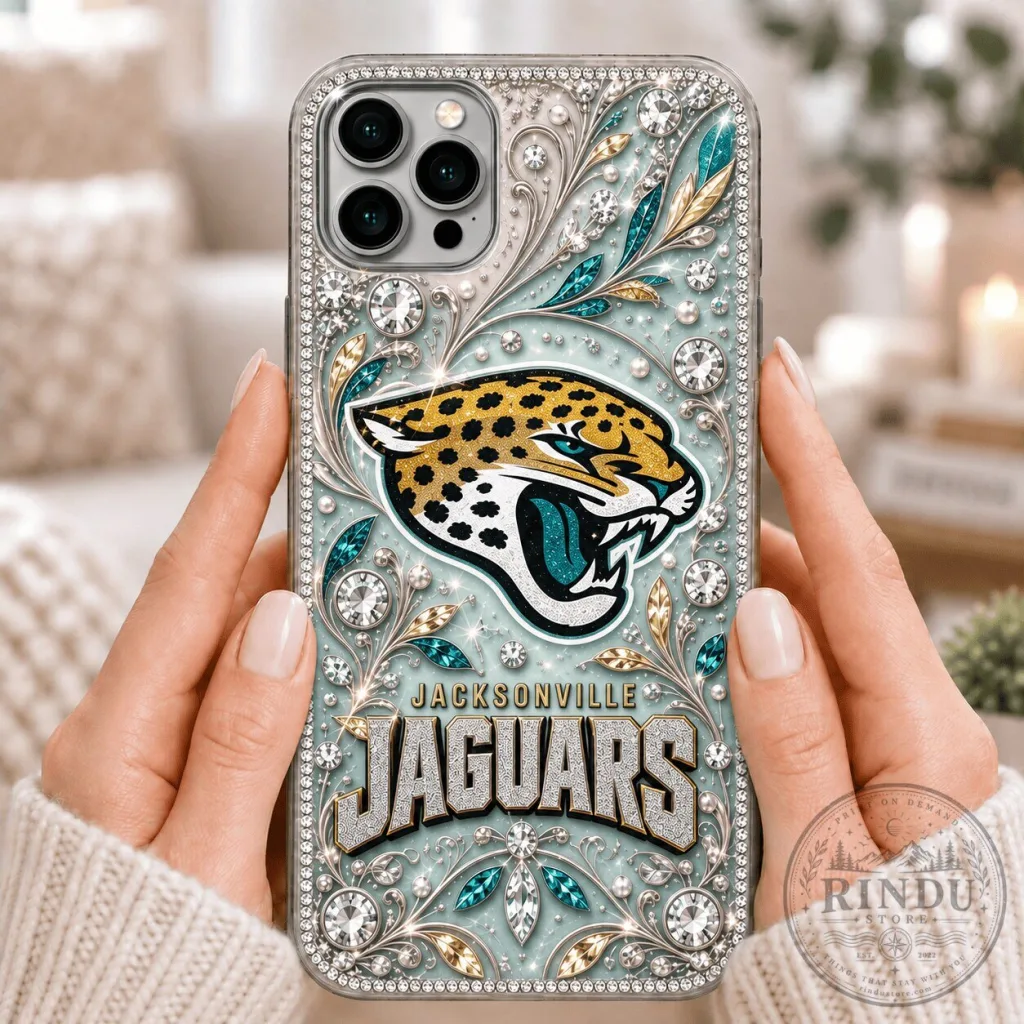 Jacksonville Jaguars Football Team Logo Glitter Bling Phone Case Jacksonville Jaguars Football Team Logo Glitter Bling Phone Case