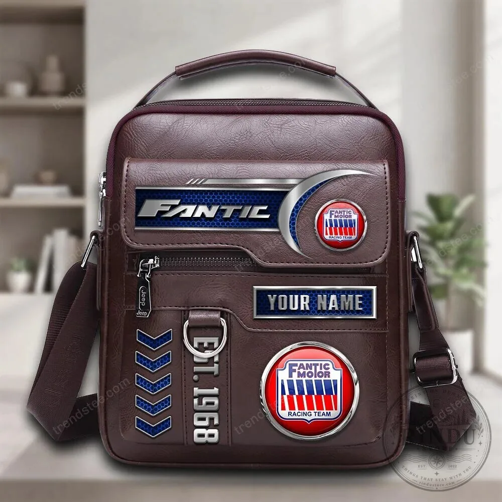 Fantic Motor Racing Team Personalized Leather Shoulder Bag