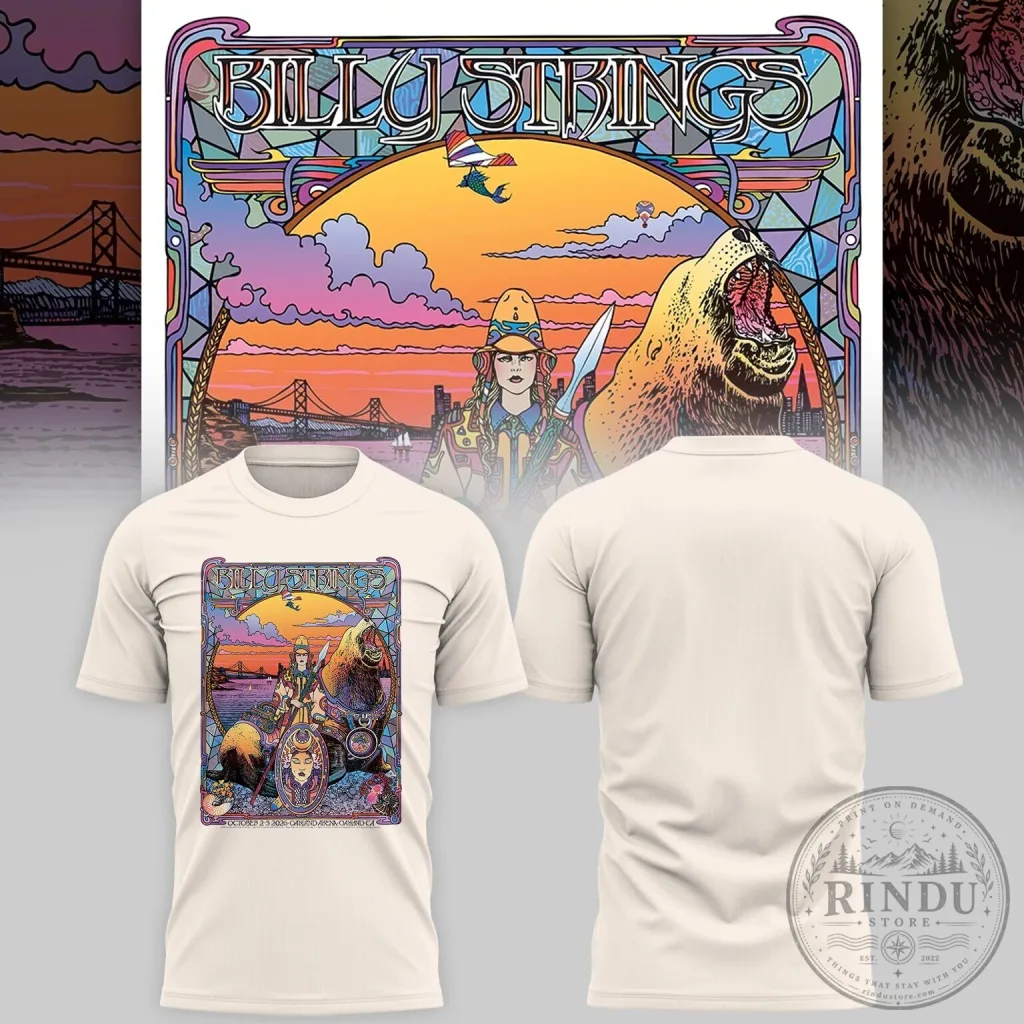 Billy Strings San Francisco Tour 2026 Graphic Band Music T-Shirt Billy Strings San Francisco Tour 2026 Graphic Band Music T-Shirt