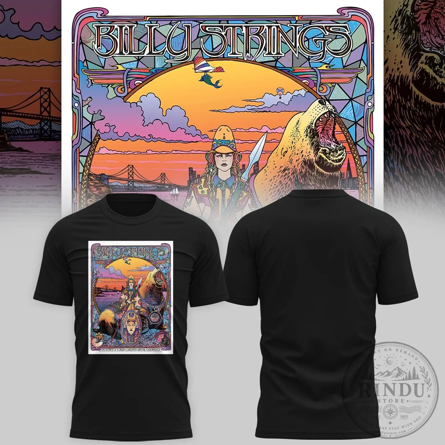 Billy Strings 2026 Tour Concert Graphic T-Shirt