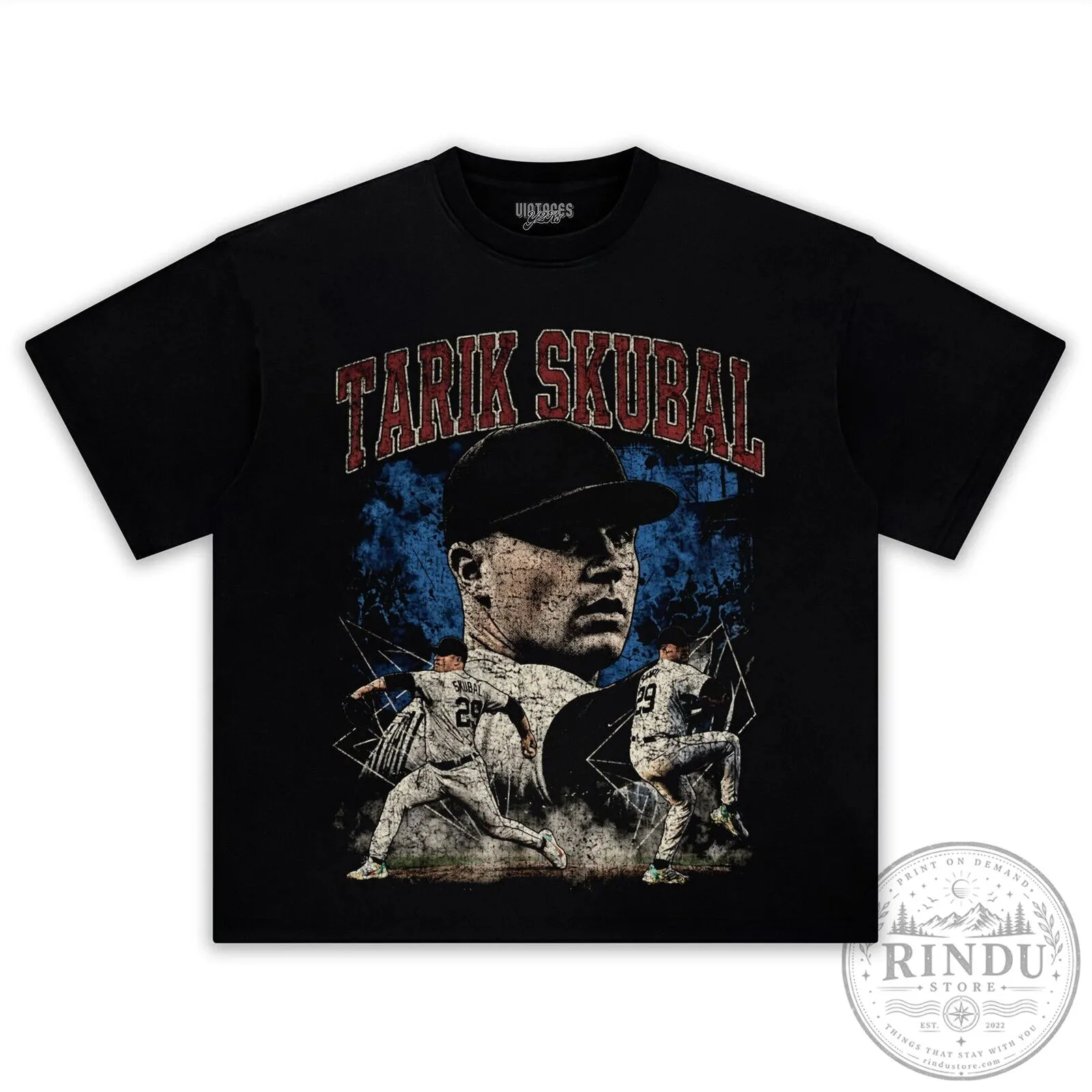 Tarik Skubal Baseball Pitcher Graphic Print T-Shirt 2 Tarik Skubal Baseball Pitcher Graphic Print T-Shirt