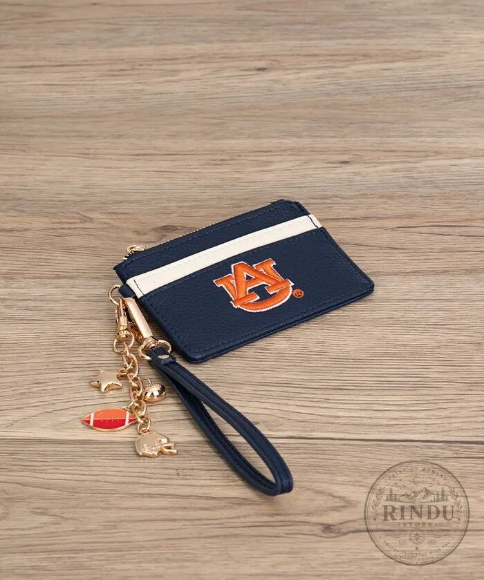 Auburn Tigers Football Team Logo Card Holder Wallet with Charm Keychain 15 Auburn Tigers Football Team Logo Card Holder Wallet with Charm Keychain