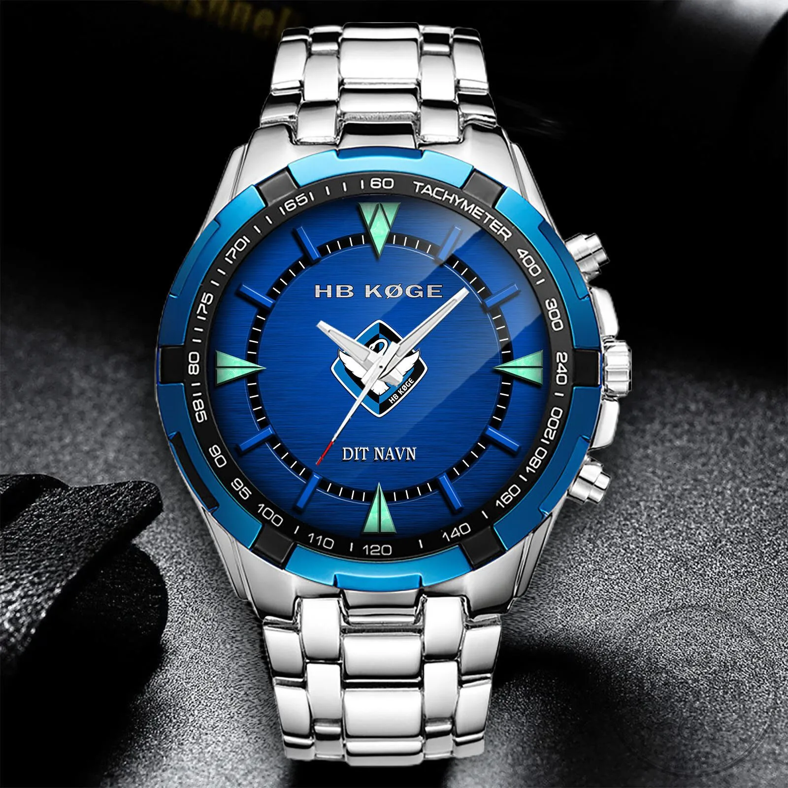 HB Koge Football Club Blue Dial Stainless Steel Men's Watch