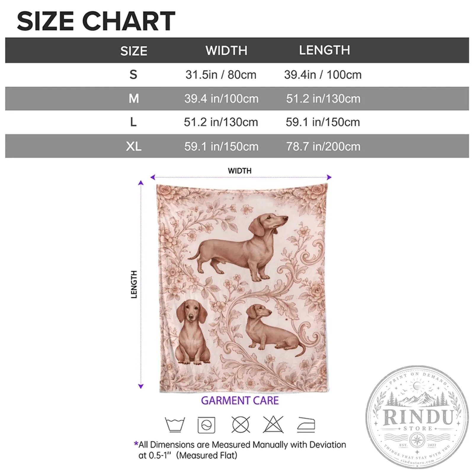 Dachshund Toile Pattern Floral Dog Throw Blanket 23 Dachshund Toile Pattern Floral Dog Throw Blanket