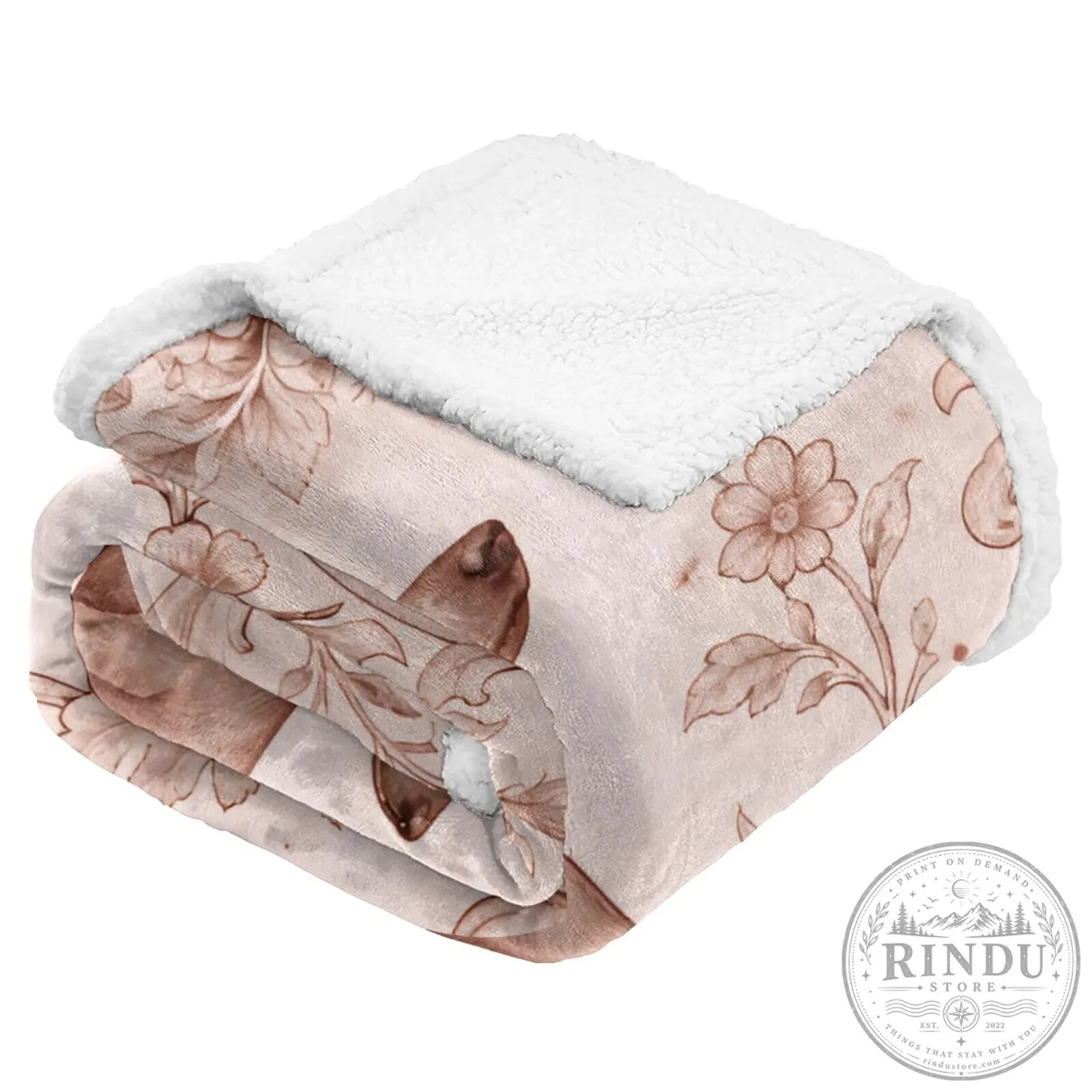 Dachshund Toile Pattern Floral Dog Throw Blanket 30 Dachshund Toile Pattern Floral Dog Throw Blanket