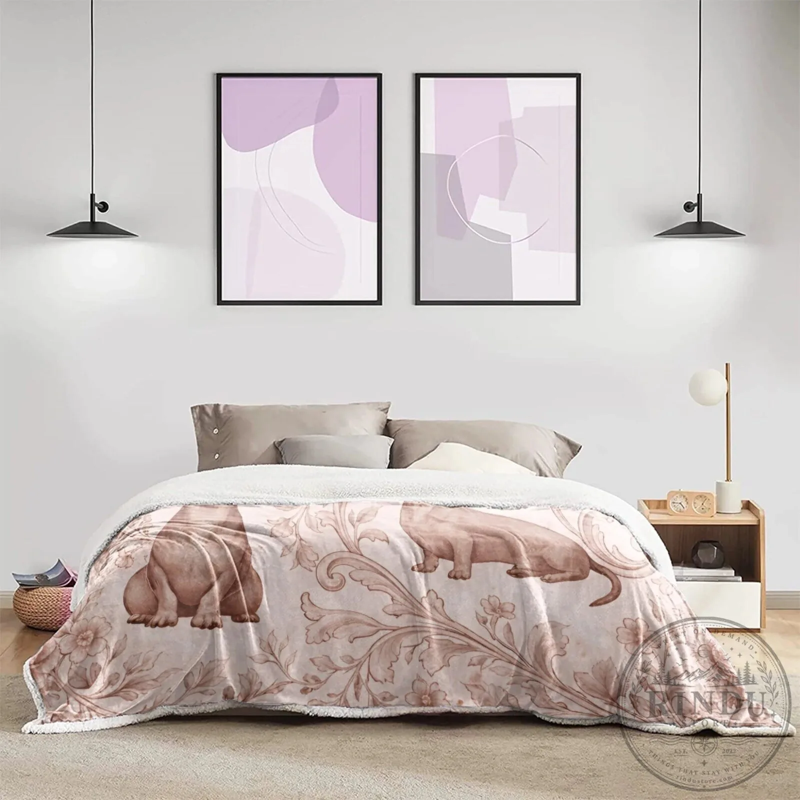 Dachshund Toile Pattern Floral Dog Throw Blanket 32 Dachshund Toile Pattern Floral Dog Throw Blanket