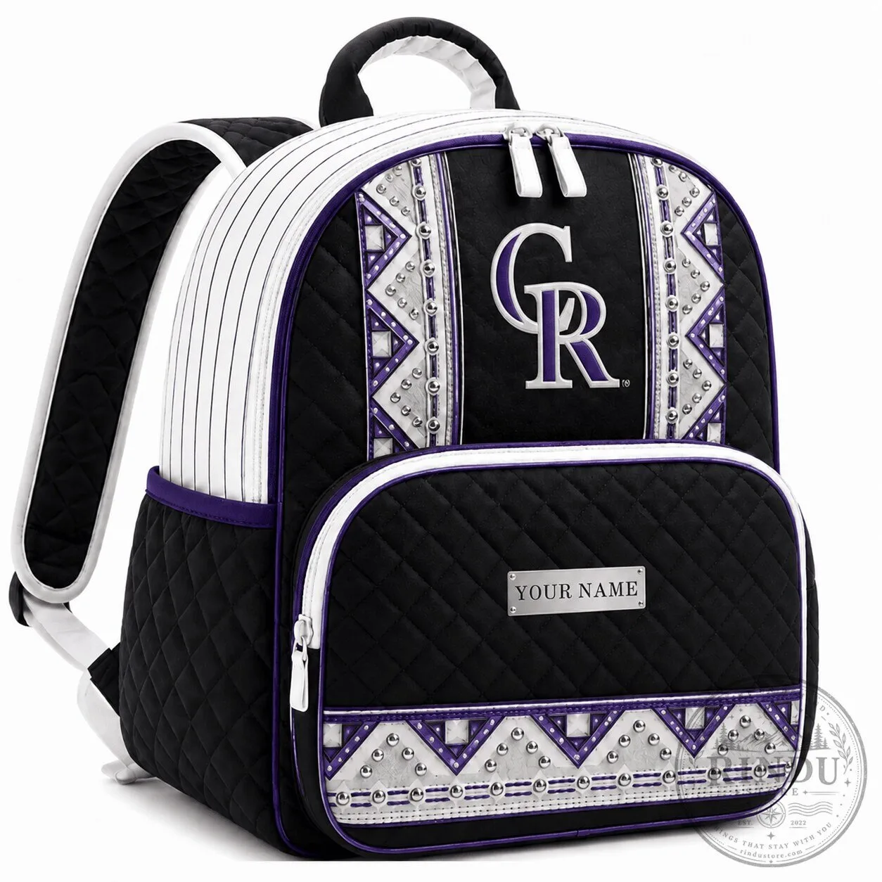 Colorado Rockies Major League Baseball Quilted Backpack Personalized Gift