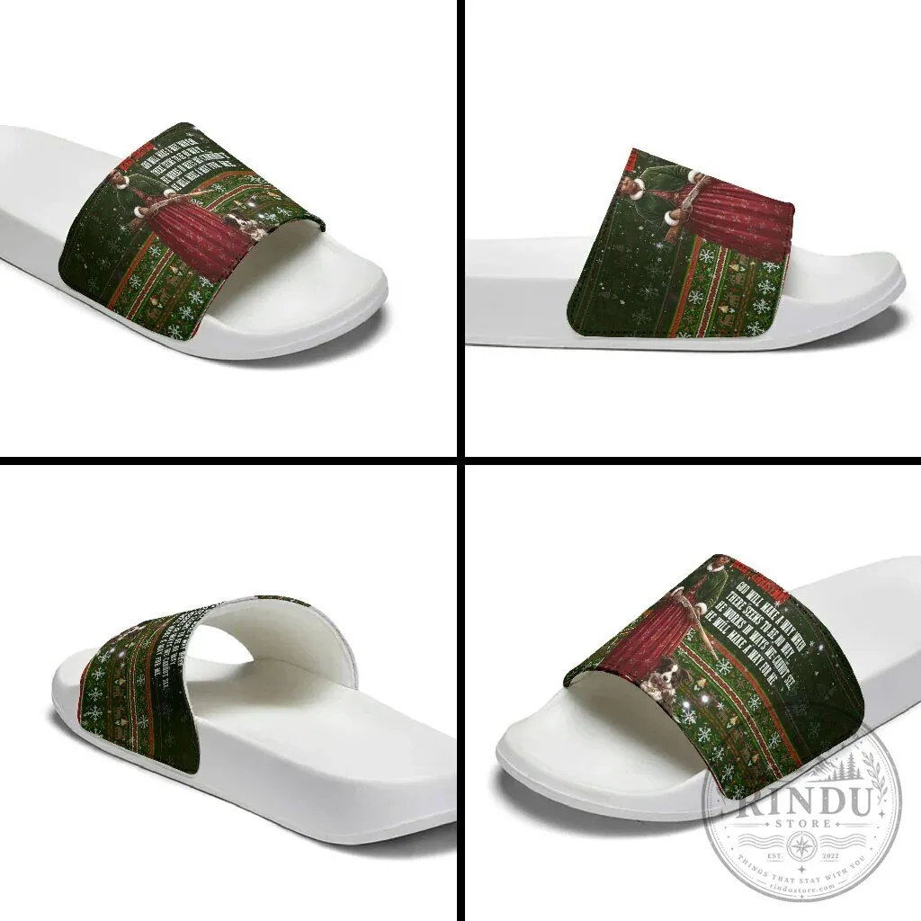 Stagecoach Mary Fields Christmas Holiday Art Slide Sandals 15 Stagecoach Mary Fields Christmas Holiday Art Slide Sandals