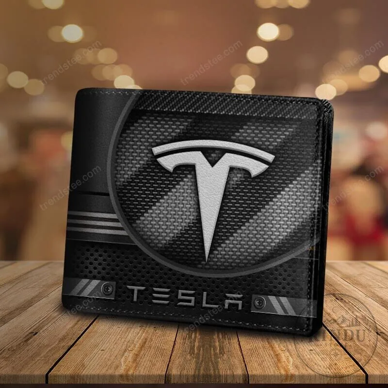 Tesla Motors Carbon Fiber Style Bi-Fold Wallet 1 Tesla Motors Carbon Fiber Style Bi-Fold Wallet