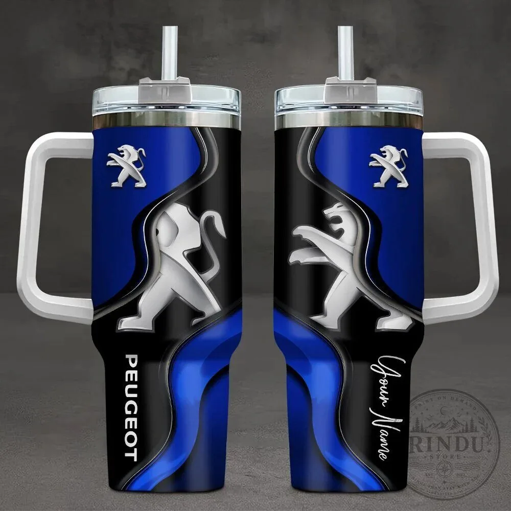 Peugeot Car Logo Personalized 40oz Tumbler with Handle 7 Peugeot Car Logo Personalized 40oz Tumbler with Handle