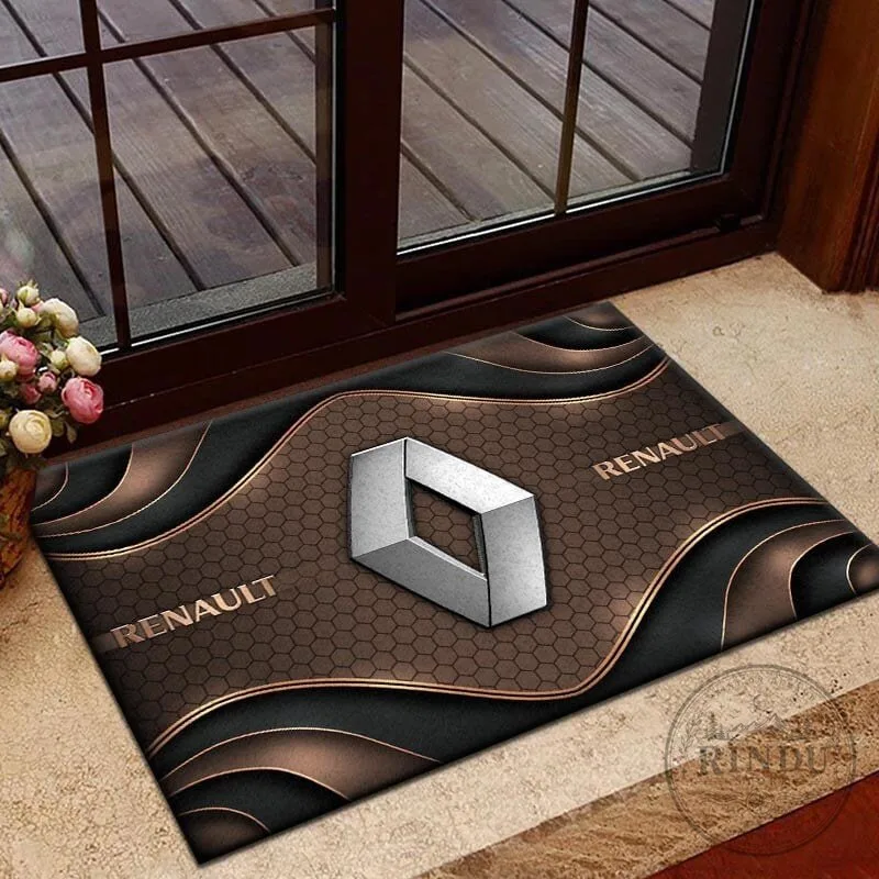 Renault Car Logo Blue Black Honeycomb Pattern Welcome Doormat 11 Renault Car Logo Blue Black Honeycomb Pattern Welcome Doormat