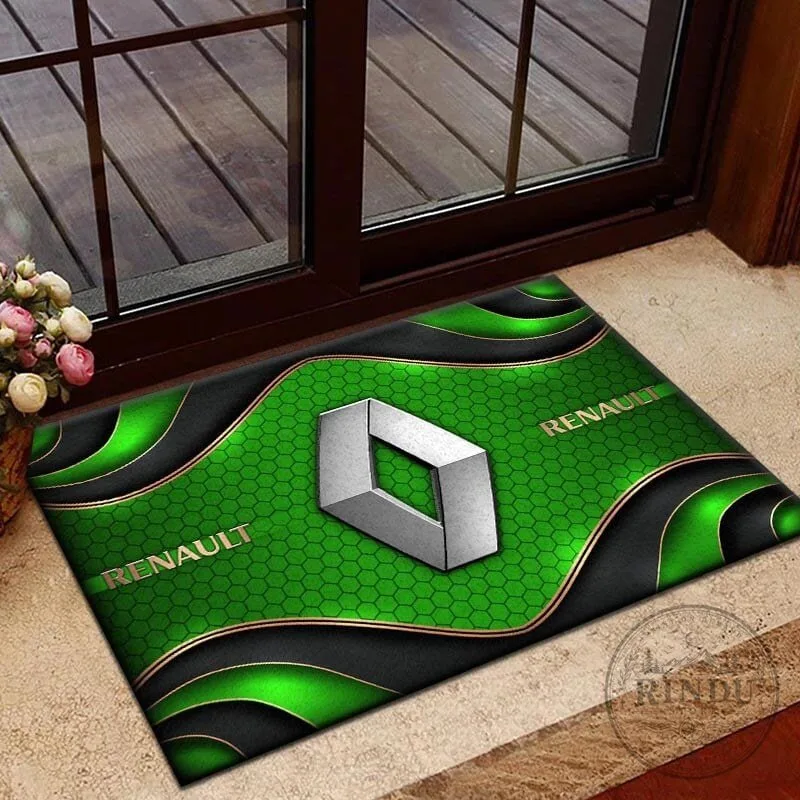 Renault Car Logo Blue Black Honeycomb Pattern Welcome Doormat 13 Renault Car Logo Blue Black Honeycomb Pattern Welcome Doormat
