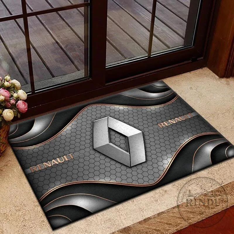 Renault Car Logo Blue Black Honeycomb Pattern Welcome Doormat 14 Renault Car Logo Blue Black Honeycomb Pattern Welcome Doormat